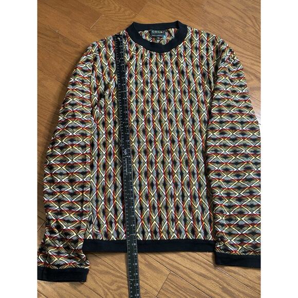 Vintage Coogi Sweater Australia Red Black Gray 3D Print Knit Crewneck Men’s 3XL - Picture 3 of 5